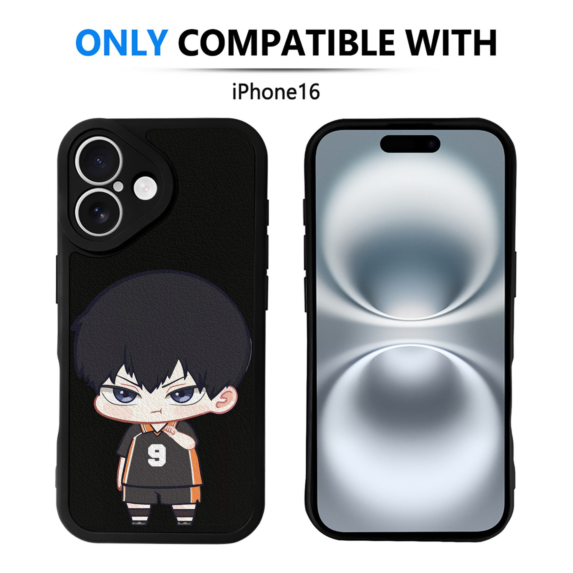 （画像用） ハイキュー!! Haikyu!! 【iPhone 16シリーズ対応】シリコンスマホケース（レザー調） 材質：シリコン